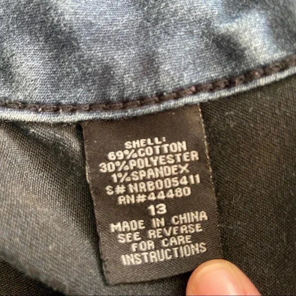 Wedgie High Waisted Denim Dark Wash Stretch Jeans Size 13 FIRE LOS ANGELES - Picture 5 of 8